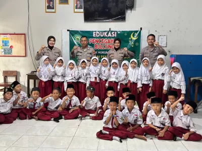 Wujudkan Generasi Penyayang Siswa SD Al Islam Pengkol Belajar Jadi Teman Baik Bersama Polres Jepara